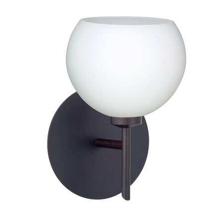 Besa Lighting Palla 5 Mini Sconce, Opal Matte, Bronze Finish, 1x40W Halogen 1SW-565807-BR